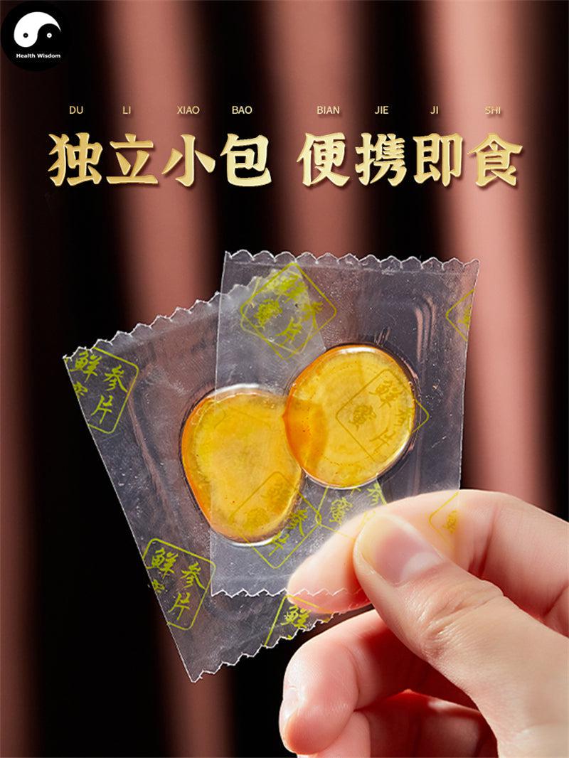 Sweet Red Ginseng Roots Slices, Honey Korean Ginseng Root, Hong Shen Mi Pian 红参蜜片-Health Wisdom™