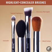 T131 set 19 pcs Makeup Brushes Set Cosmetic tools Beauty Make up Brush Eyeliner Concealer Lip Pencil Black-Health Wisdom™
