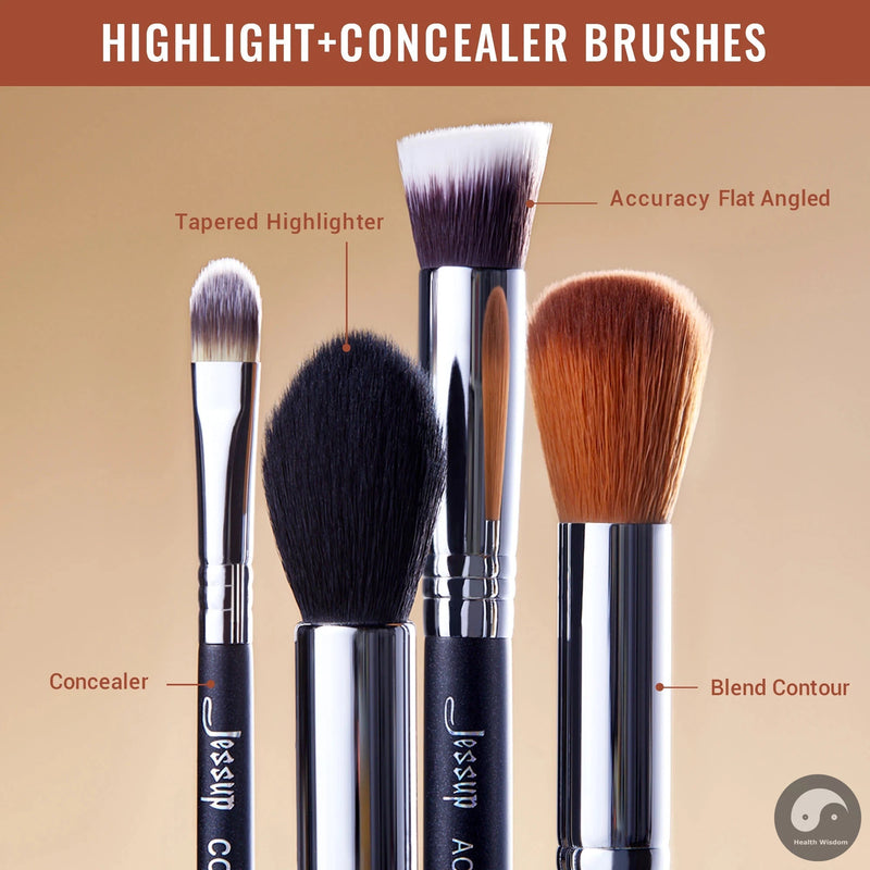 T131 set 19 pcs Makeup Brushes Set Cosmetic tools Beauty Make up Brush Eyeliner Concealer Lip Pencil Black-Health Wisdom™