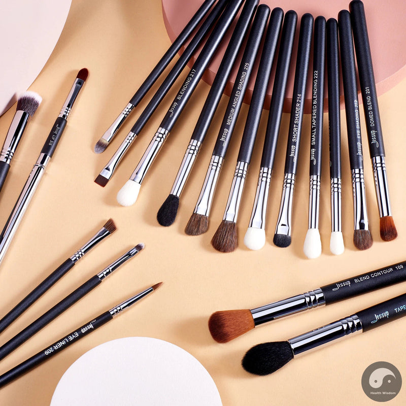 T131 set 19 pcs Makeup Brushes Set Cosmetic tools Beauty Make up Brush Eyeliner Concealer Lip Pencil Black-Health Wisdom™