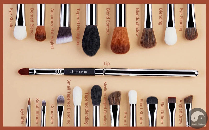 T131 set 19 pcs Makeup Brushes Set Cosmetic tools Beauty Make up Brush Eyeliner Concealer Lip Pencil Black-Health Wisdom™
