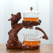 Tea Making Kungfu Teapot Teacup Automatic Tea Set Heat-resistant Glass Teapot Holder Base Tea infusers Tea Ware-Health Wisdom™