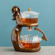 Tea Making Kungfu Teapot Teacup Automatic Tea Set Heat-resistant Glass Teapot Holder Base Tea infusers Tea Ware-Health Wisdom™