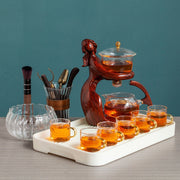 Tea Making Kungfu Teapot Teacup Automatic Tea Set Heat-resistant Glass Teapot Holder Base Tea infusers Tea Ware-Health Wisdom™