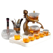 Tea Making Kungfu Teapot Teacup Automatic Tea Set Heat-resistant Glass Teapot Holder Base Tea infusers Tea Ware-Health Wisdom™