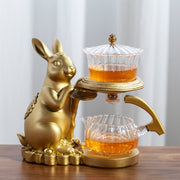 Tea Making Kungfu Teapot Teacup Automatic Tea Set Heat-resistant Glass Teapot Holder Base Tea infusers Tea Ware-Health Wisdom™
