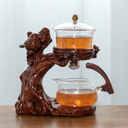 Tea Making Kungfu Teapot Teacup Automatic Tea Set Heat-resistant Glass Teapot Holder Base Tea infusers Tea Ware-Health Wisdom™