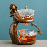 Tea Making Kungfu Teapot Teacup Automatic Tea Set Heat-resistant Glass Teapot Holder Base Tea infusers Tea Ware-Health Wisdom™