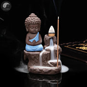The Little Monk Censer Creative Home Decor Small Buddha Incense Holder Backflow Incense Burner Use In Home Teahouse-Health Wisdom™