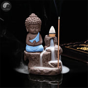 The Little Monk Censer Creative Home Decor Small Buddha Incense Holder Backflow Incense Burner Use In Home Teahouse-Health Wisdom™