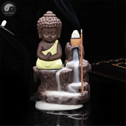 The Little Monk Censer Creative Home Decor Small Buddha Incense Holder Backflow Incense Burner Use In Home Teahouse-Health Wisdom™