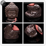 The Little Monk Censer Creative Home Decor Small Buddha Incense Holder Backflow Incense Burner Use In Home Teahouse-Health Wisdom™