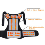 Tourmaline Magnetic Therapy Self-heating Vest Waist Back Shoulder Posture Corrector Spine Lumbar Brace Support Belt Pain Relief-Health Wisdom™