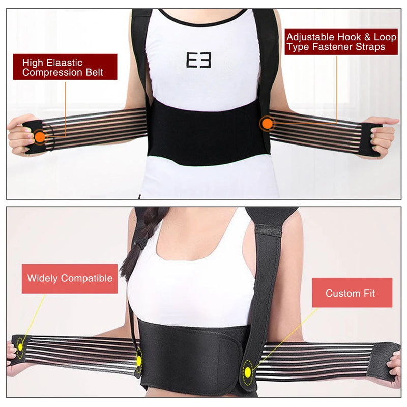 Tourmaline Magnetic Therapy Self-heating Vest Waist Back Shoulder Posture Corrector Spine Lumbar Brace Support Belt Pain Relief-Health Wisdom™