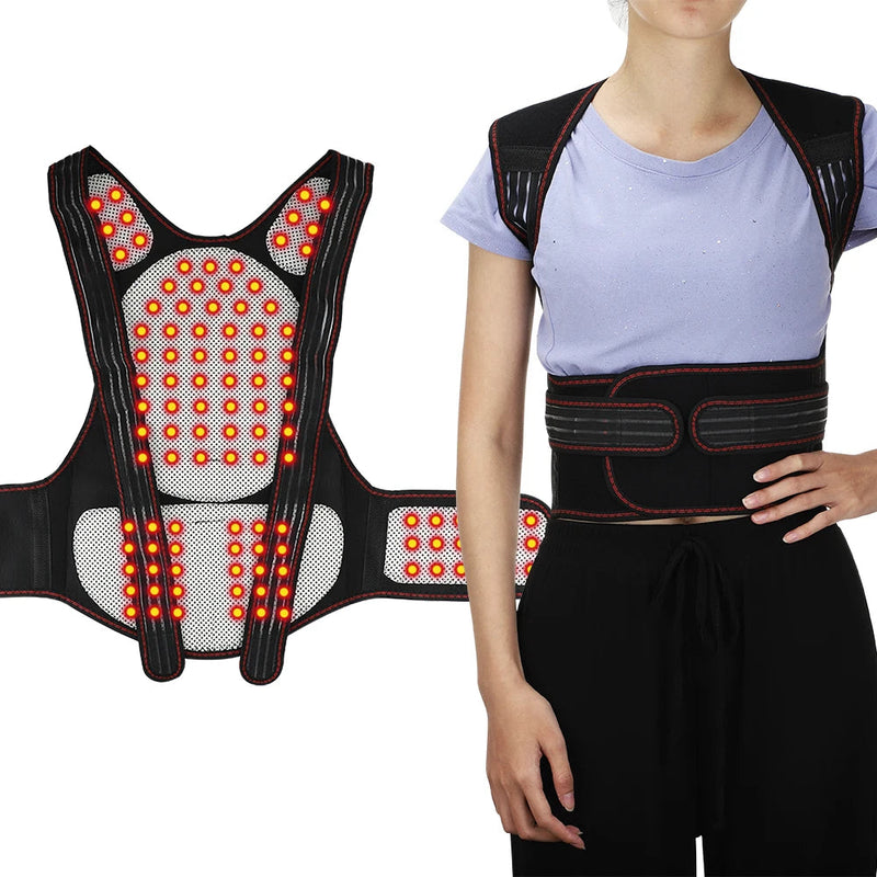 Tourmaline Self-heating Back Support Magnetic Hot Vest Waist Corset Shoulder Lumbar Posture Corrector Brace Health Care-Health Wisdom™