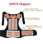 Tourmaline Self-heating Back Support Magnetic Hot Vest Waist Corset Shoulder Lumbar Posture Corrector Brace Health Care-Health Wisdom™