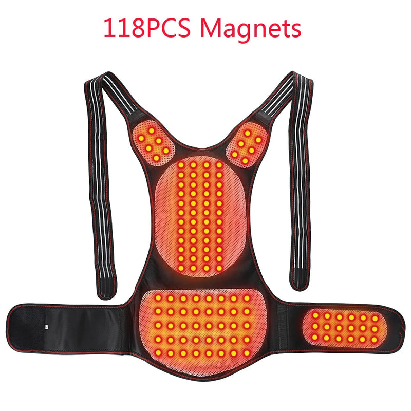 Tourmaline Self-heating Back Support Magnetic Hot Vest Waist Corset Shoulder Lumbar Posture Corrector Brace Health Care-Health Wisdom™