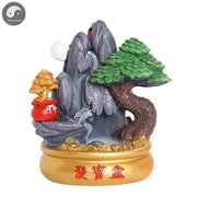 Treasure Bowl Lucky Feng Shui Wealth Decoration Office Feng Shui Decoration Rockery Landscape Backflow Incense Burner Home Decor-Health Wisdom™