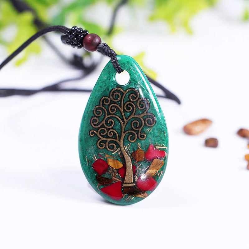 Tree Of Life Energy Necklace Orgone Healing Quartz Luminous Pendant Spiritual Orgonite Yoga Reiki Chakra Necklace-Health Wisdom™