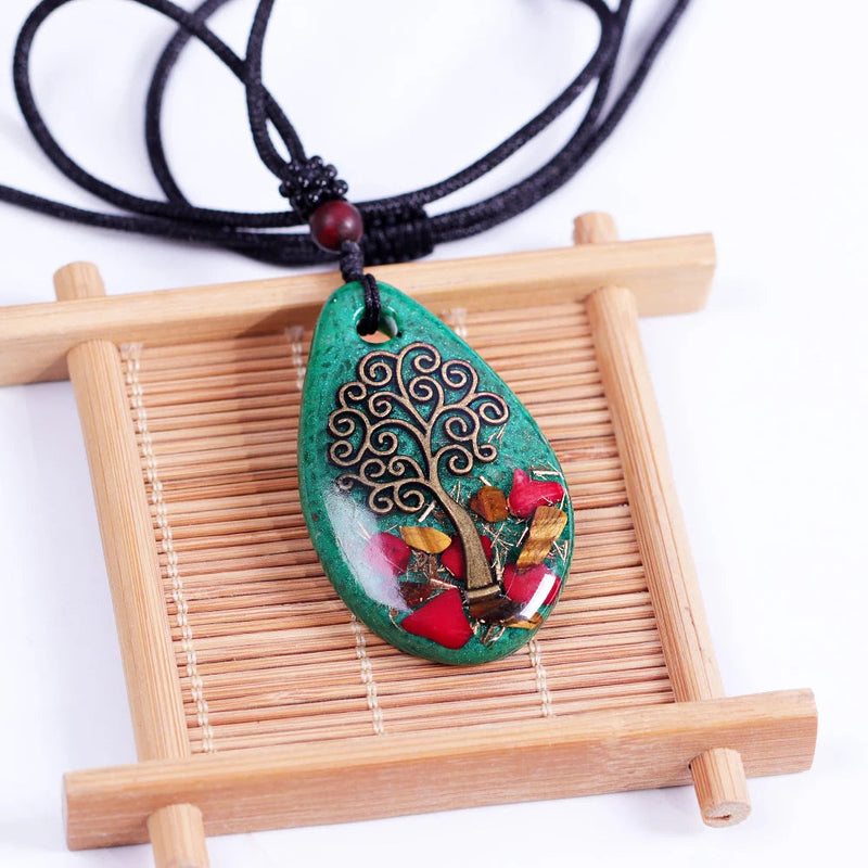 Tree Of Life Energy Necklace Orgone Healing Quartz Luminous Pendant Spiritual Orgonite Yoga Reiki Chakra Necklace-Health Wisdom™