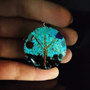 Tree Of Life Pendant Luminous 7 Chakra Orgonite Necklace Healing Energy Orgone Quartz Rainbow Amulet Natural Stone Meditation Jewelry-Health Wisdom™
