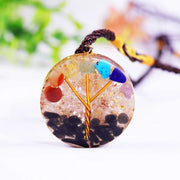 Tree Of Life Pendant Luminous 7 Chakra Orgonite Necklace Healing Energy Orgone Quartz Rainbow Amulet Natural Stone Meditation Jewelry-Health Wisdom™