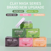Turmeric Green Tea Rose Avocado Facial Mask Clay Mud Masks Moisturizing Removal Blackhead Whitening Face Mask Mud Skin Care-Health Wisdom™