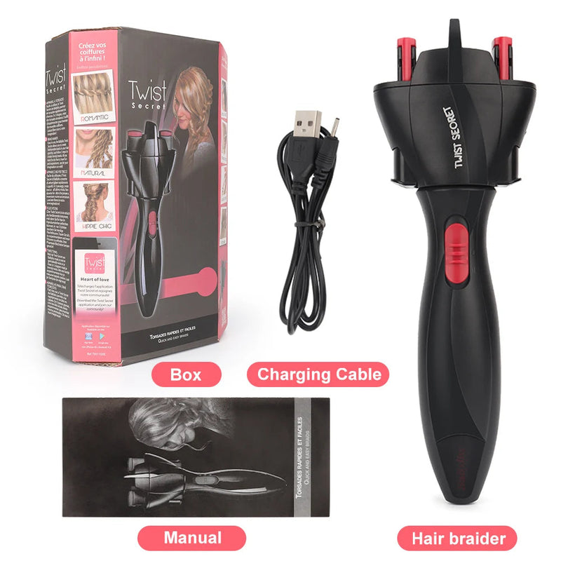 USB Electric Hair Braider Automatic Twist Braider Knitting Device Hair Braider Machine Braiding Hairstyle Hair Styling Tools-Health Wisdom™