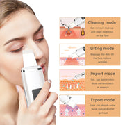 Ultrasonic Skin Scrubber Face Spatula Blackhead Remover Pore Cleaner Comedo Extractor Face Lift Devices Deep Cleaning Peeling-Health Wisdom™