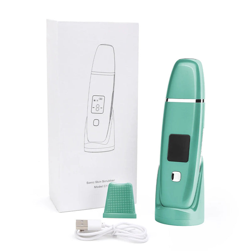 Ultrasonic Skin Scrubber Face Spatula Blackhead Remover Pore Cleaner Comedo Extractor Face Lift Devices Deep Cleaning Peeling-Health Wisdom™