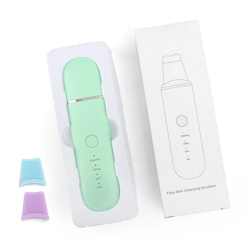 Ultrasound Skin Scrubber Blackhead Remover Pore Cleaner Comedone Extractor for Facial Deep Cleansing Face lifting Skin Care Tool-Health Wisdom™