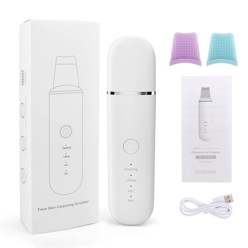 Ultrasound Skin Scrubber Blackhead Remover Pore Cleaner Comedone Extractor for Facial Deep Cleansing Face lifting Skin Care Tool-Health Wisdom™