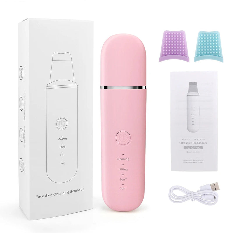 Ultrasound Skin Scrubber Blackhead Remover Pore Cleaner Comedone Extractor for Facial Deep Cleansing Face lifting Skin Care Tool-Health Wisdom™