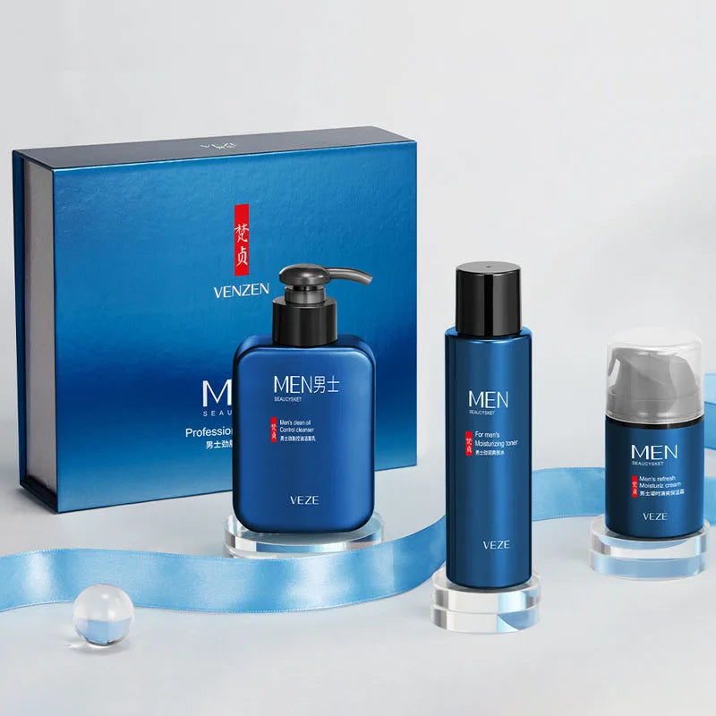 MASTERMIND JAPAN MEN’S SKIN CARE SET VENZEN Men's Skin Care Kit Face Cleaning Facial Cleanser Acne
