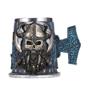 Viking Resin Stainless Steel Beer Mug Pirate Stein Creative Tankard Skull Coffee Cup Tea Mug Tumbler Pub Bar Decor-Health Wisdom™