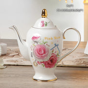 Vintage Bone China Tea Pot British Ceramic Teapot Europe Porcelain Coffee Pot Cafe Drinkware Advanced Teaware-Health Wisdom™