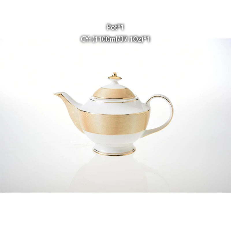 Vintage Bone China Tea Pot British Ceramic Teapot Europe Porcelain Coffee Pot Cafe Drinkware Advanced Teaware-Health Wisdom™