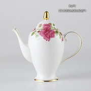 Vintage Bone China Tea Pot British Ceramic Teapot Europe Porcelain Coffee Pot Cafe Drinkware Advanced Teaware-Health Wisdom™