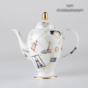 Vintage Bone China Tea Pot British Ceramic Teapot Europe Porcelain Coffee Pot Cafe Drinkware Advanced Teaware-Health Wisdom™