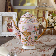 Vintage Bone China Tea Pot British Ceramic Teapot Europe Porcelain Coffee Pot Cafe Drinkware Advanced Teaware-Health Wisdom™