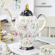 Vintage Bone China Tea Pot British Ceramic Teapot Europe Porcelain Coffee Pot Cafe Drinkware Advanced Teaware-Health Wisdom™