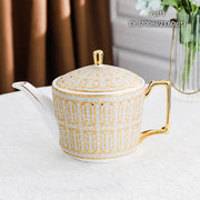 Vintage Bone China Tea Pot British Ceramic Teapot Europe Porcelain Coffee Pot Cafe Drinkware Advanced Teaware-Health Wisdom™