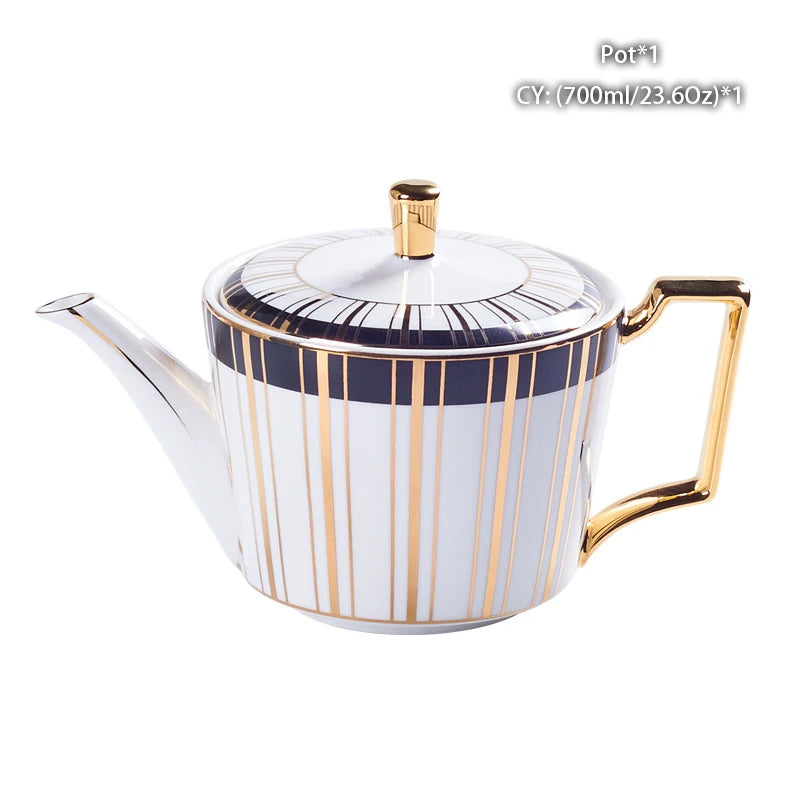 Vintage Bone China Tea Pot British Ceramic Teapot Europe Porcelain Coffee Pot Cafe Drinkware Advanced Teaware-Health Wisdom™