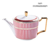 Vintage Bone China Tea Pot British Ceramic Teapot Europe Porcelain Coffee Pot Cafe Drinkware Advanced Teaware-Health Wisdom™