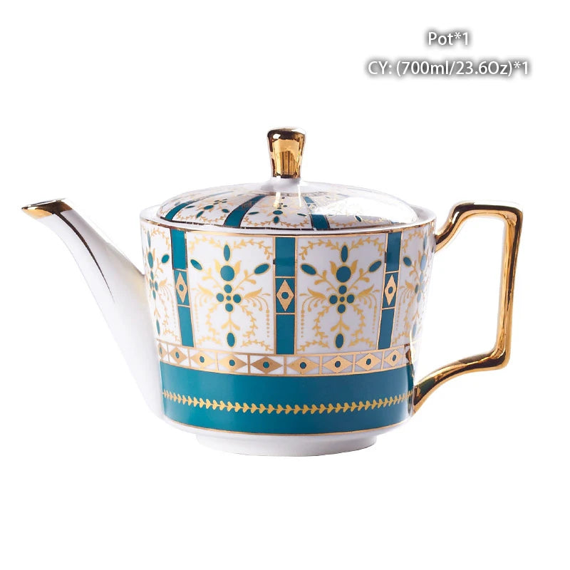 Vintage Bone China Tea Pot British Ceramic Teapot Europe Porcelain Coffee Pot Cafe Drinkware Advanced Teaware-Health Wisdom™