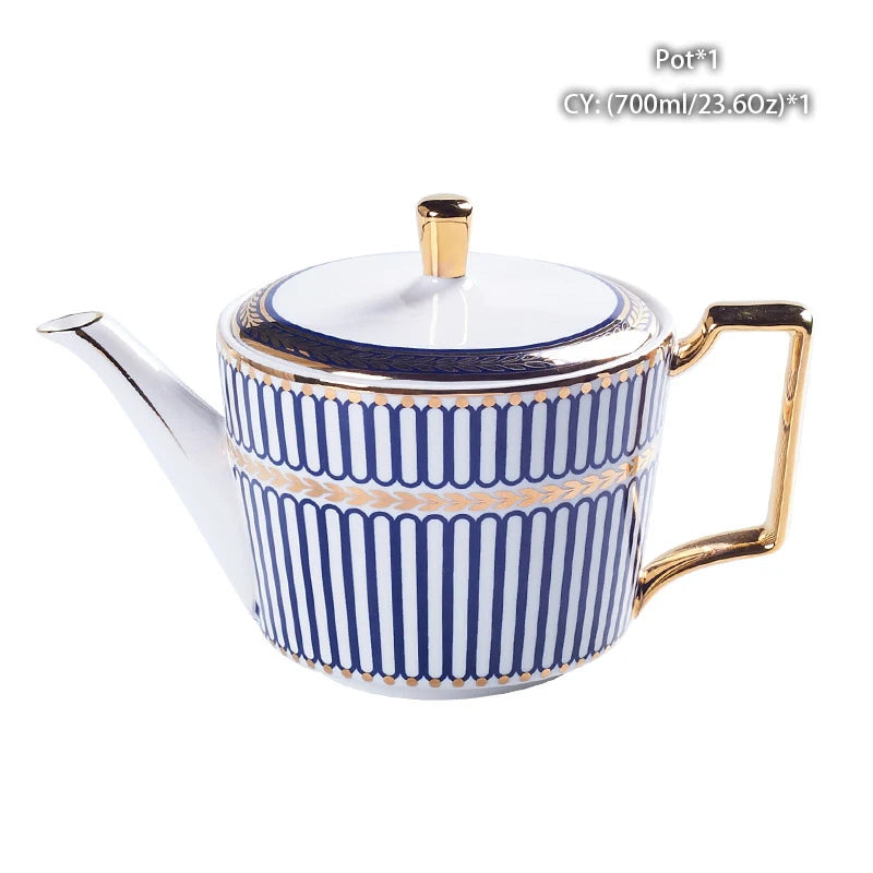 Vintage Bone China Tea Pot British Ceramic Teapot Europe Porcelain Coffee Pot Cafe Drinkware Advanced Teaware-Health Wisdom™