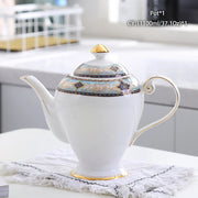 Vintage Bone China Tea Pot British Ceramic Teapot Europe Porcelain Coffee Pot Cafe Drinkware Advanced Teaware-Health Wisdom™