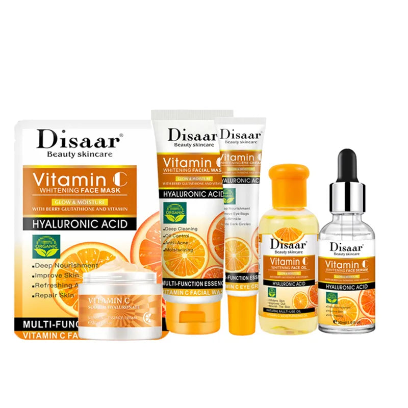 Vitamin C Essence Moisturizing Whitening Cream Anti Wrinkle Eye Cream Care Firming Nourishing Korean Cosmetics Skin Care Set-Health Wisdom™
