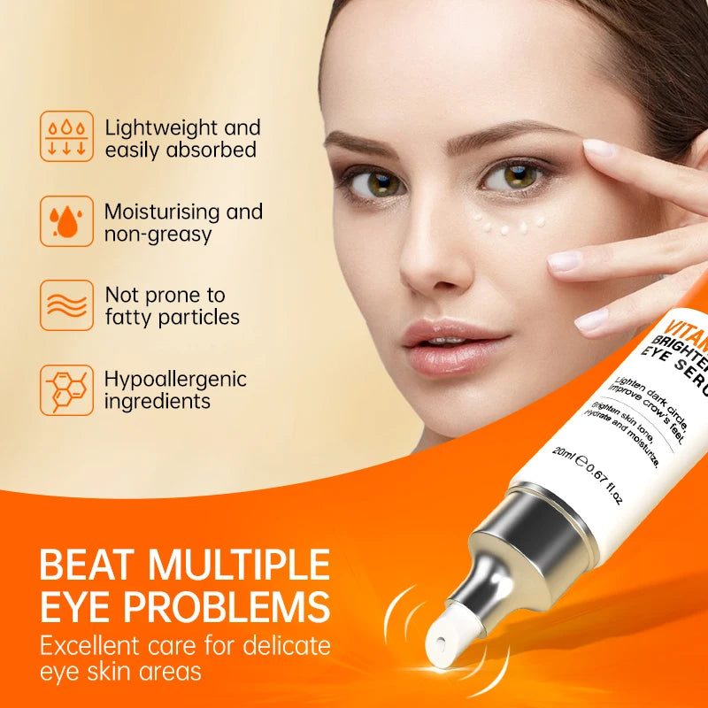 Vitamin C Eye Cream Anti Dark Circles Removal Eye Bags Puffiness Moisturizing Anti-Aging Firming Eyes Skin Care Prdoucts-Health Wisdom™