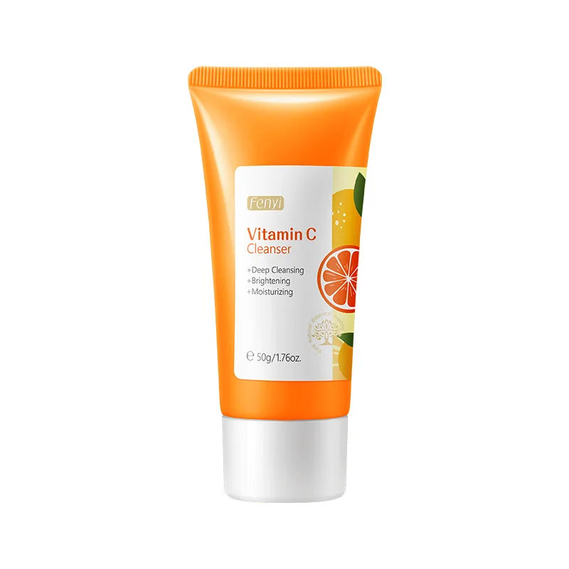 Vitamin C Facial Cleanser Skin Cleansing Moisturizing Anti Acne Blackhead Remove Skincare Face Wash Foam Face Cleanser Skin Care-Health Wisdom™